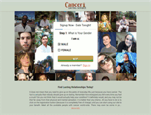 Tablet Screenshot of cancerdatingservice.com
